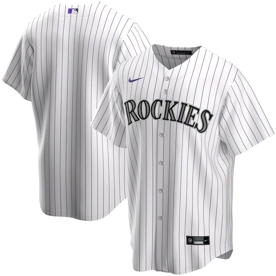 Mens Colorado Rockies Nike White Home Replica Team MLB Jerseys